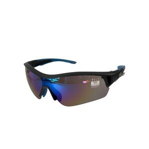 Kreedom Polycarbonate Sports Sunglasses Blue Mirrored Lens Black Blue Frame NEW